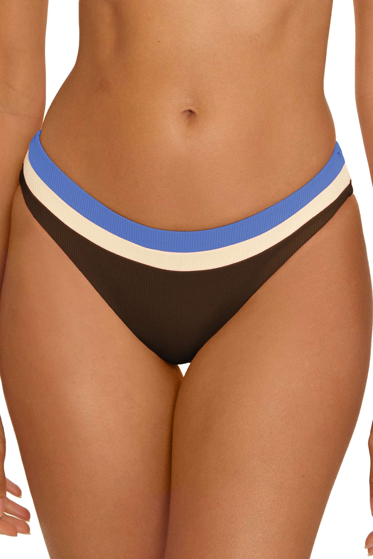 Coast Line Hipster Bikini Bottom - Chocolate