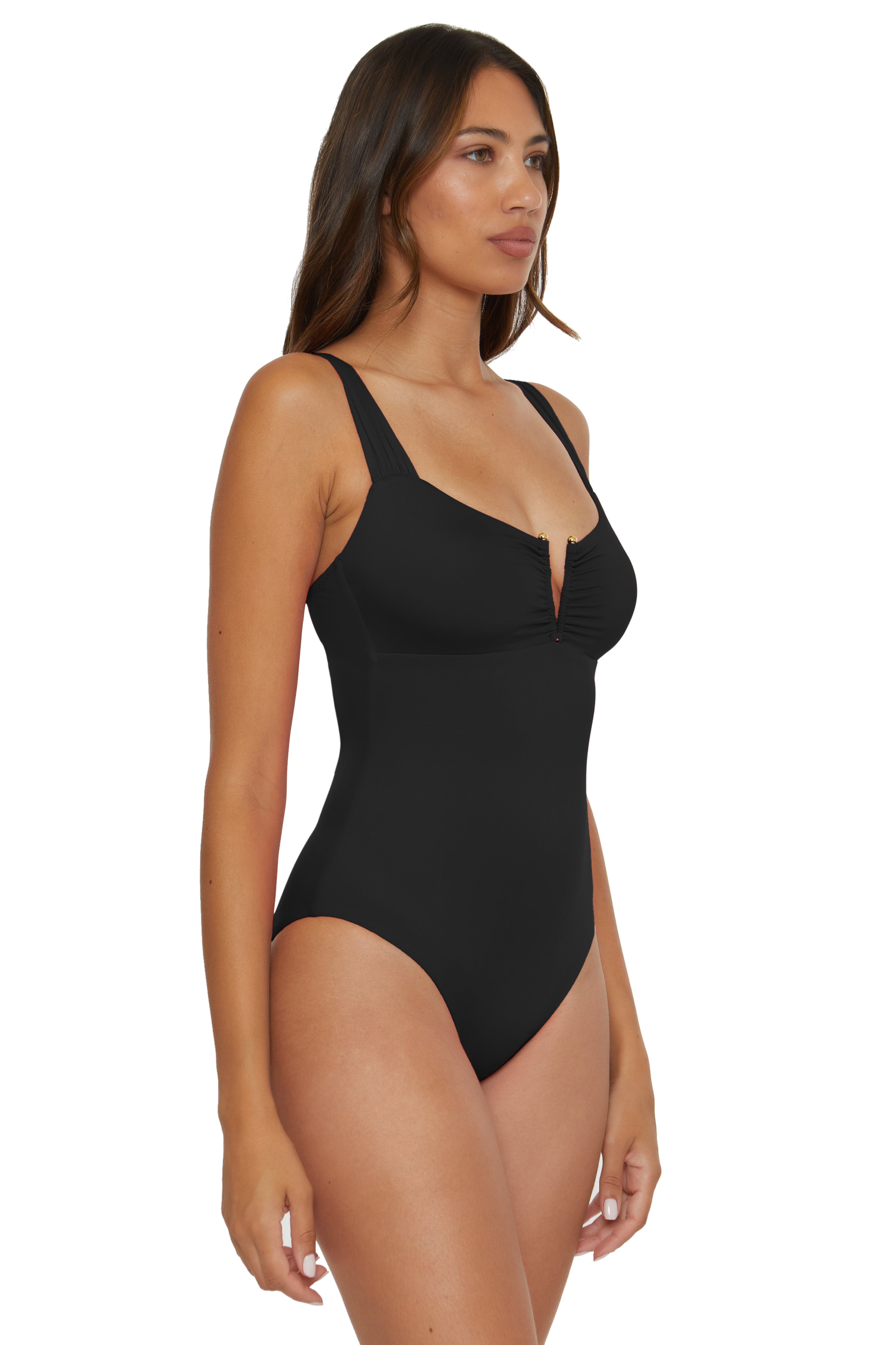 Color Code V-Wire One Piece Swimsuit