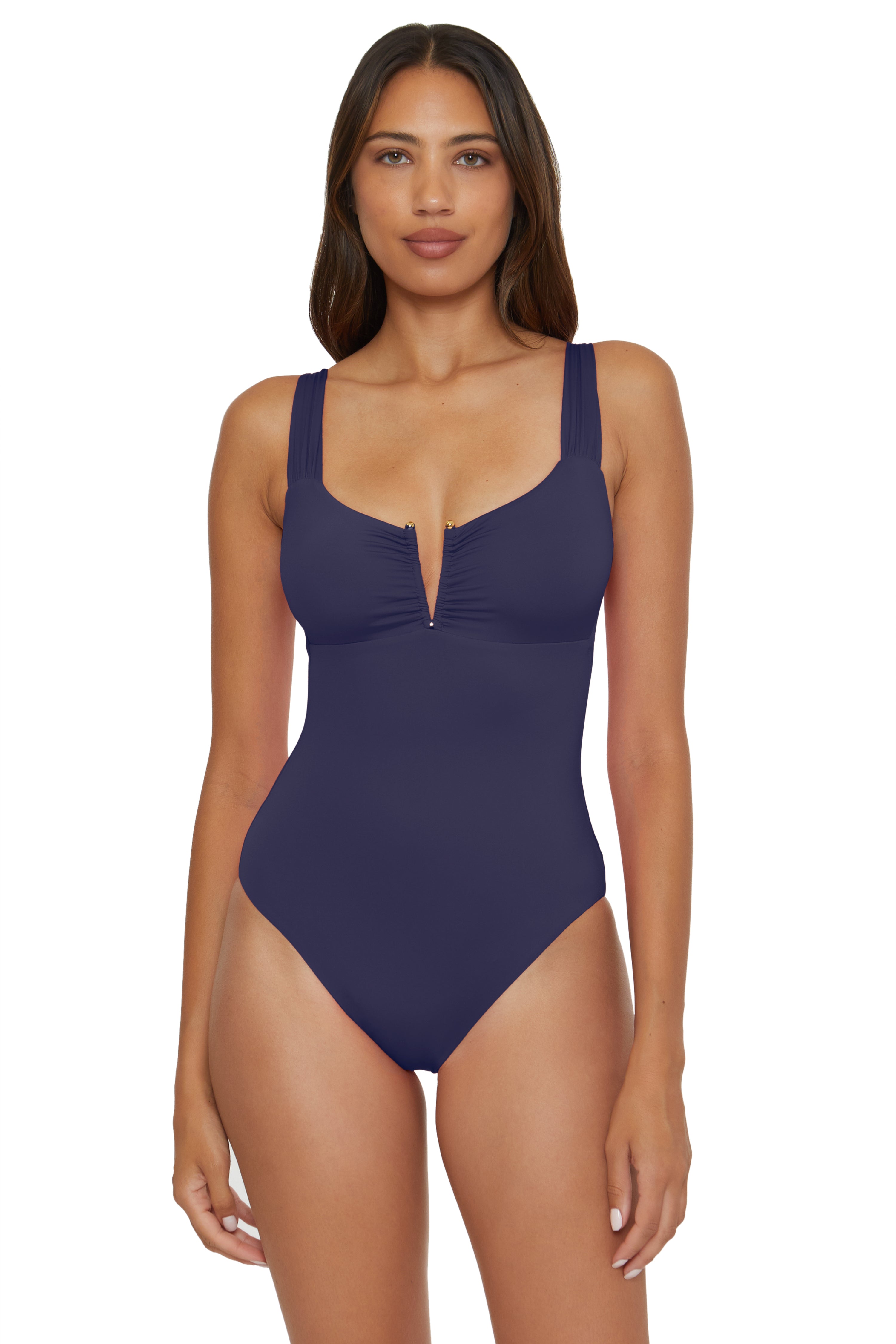 Color Code V-Wire One Piece Swimsuit