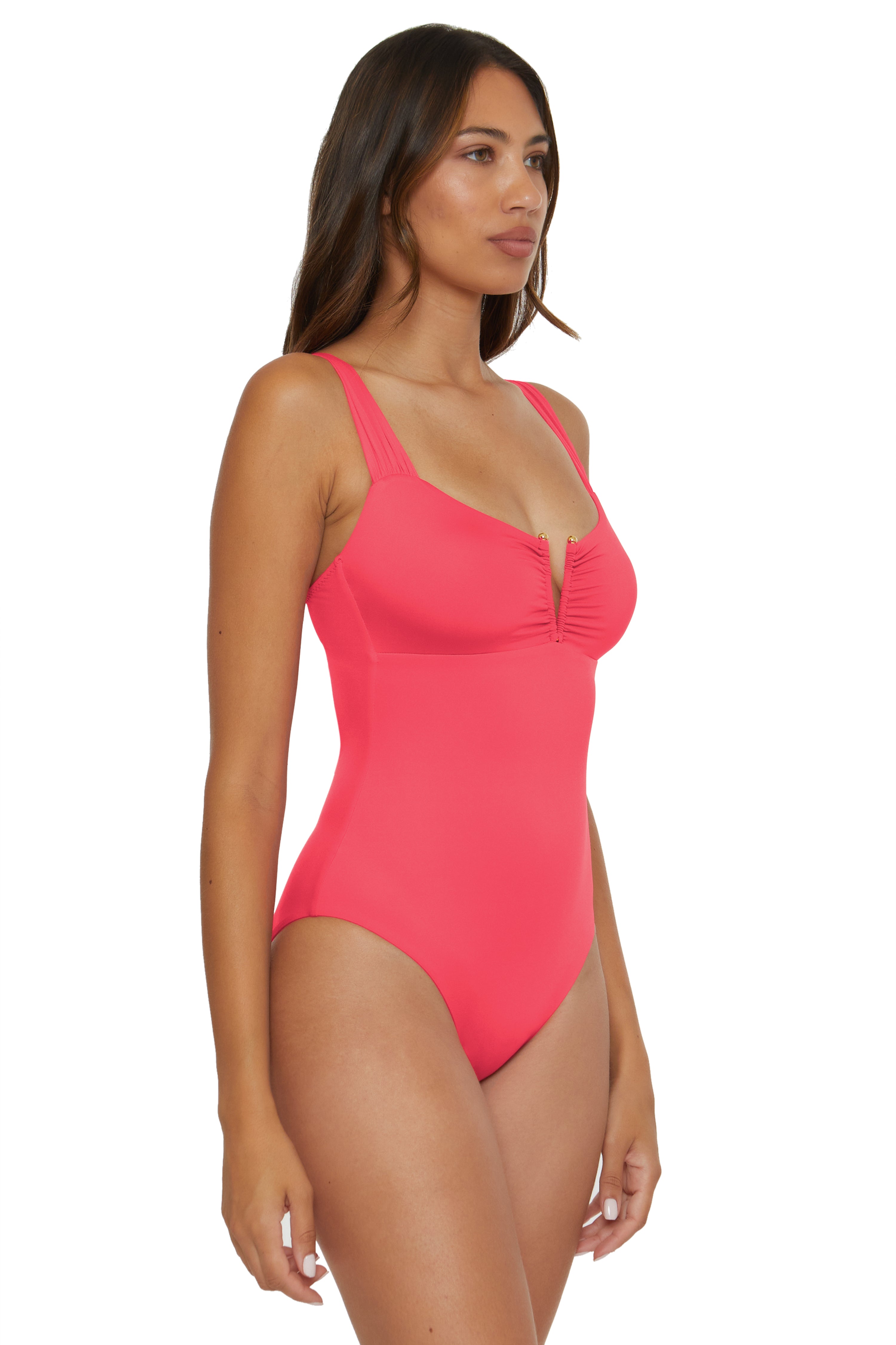 Color Code V-Wire One Piece Swimsuit