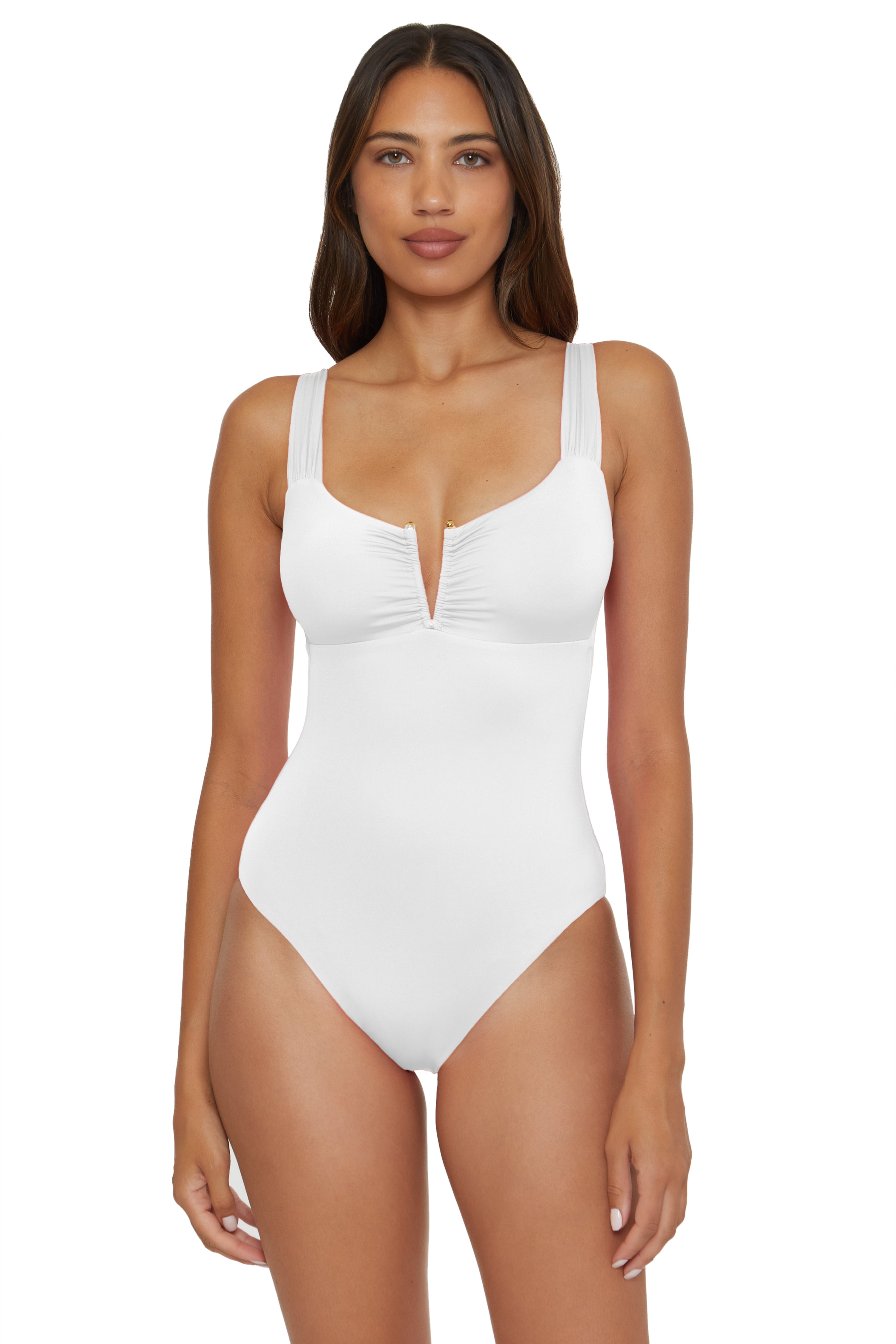 Color Code V-Wire One Piece Swimsuit