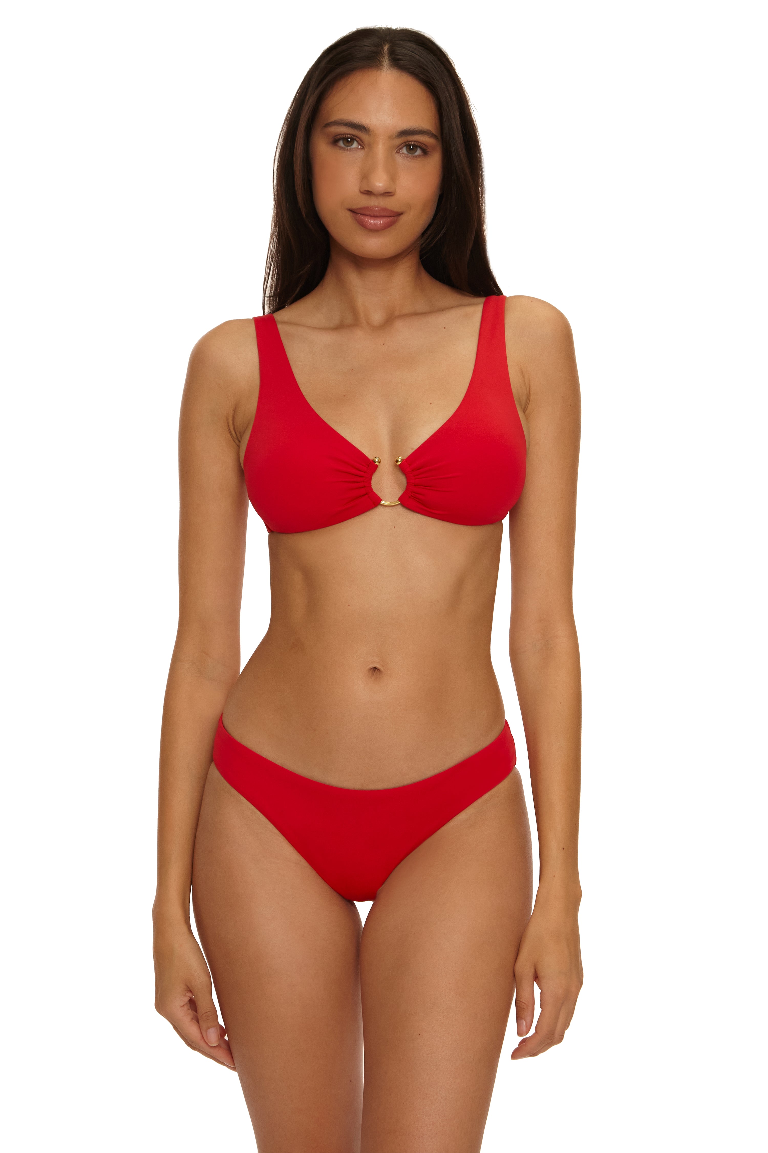 Color Code Buckle Bralette Bikini Top