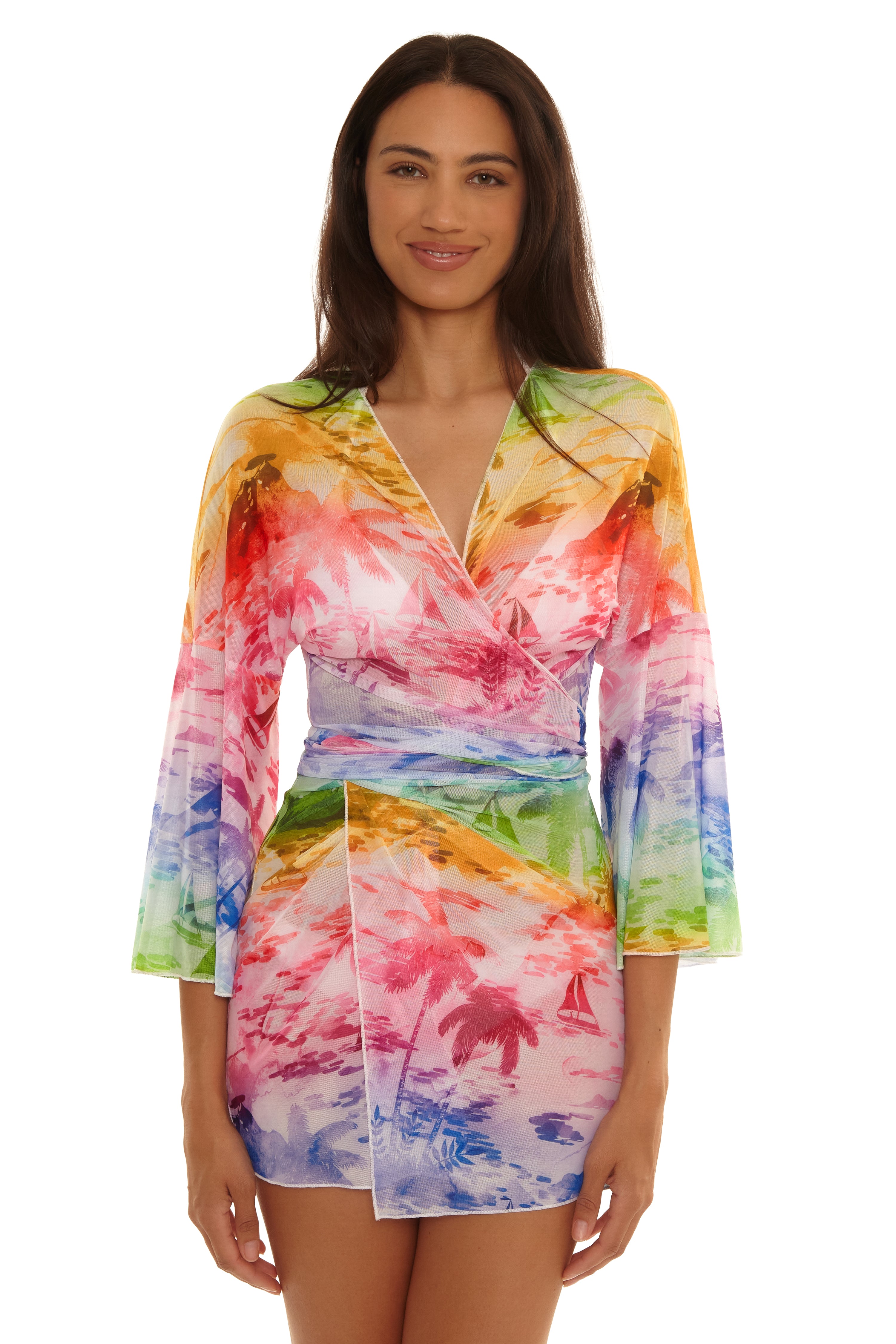Fiji Tie Front Tunic Cover-up