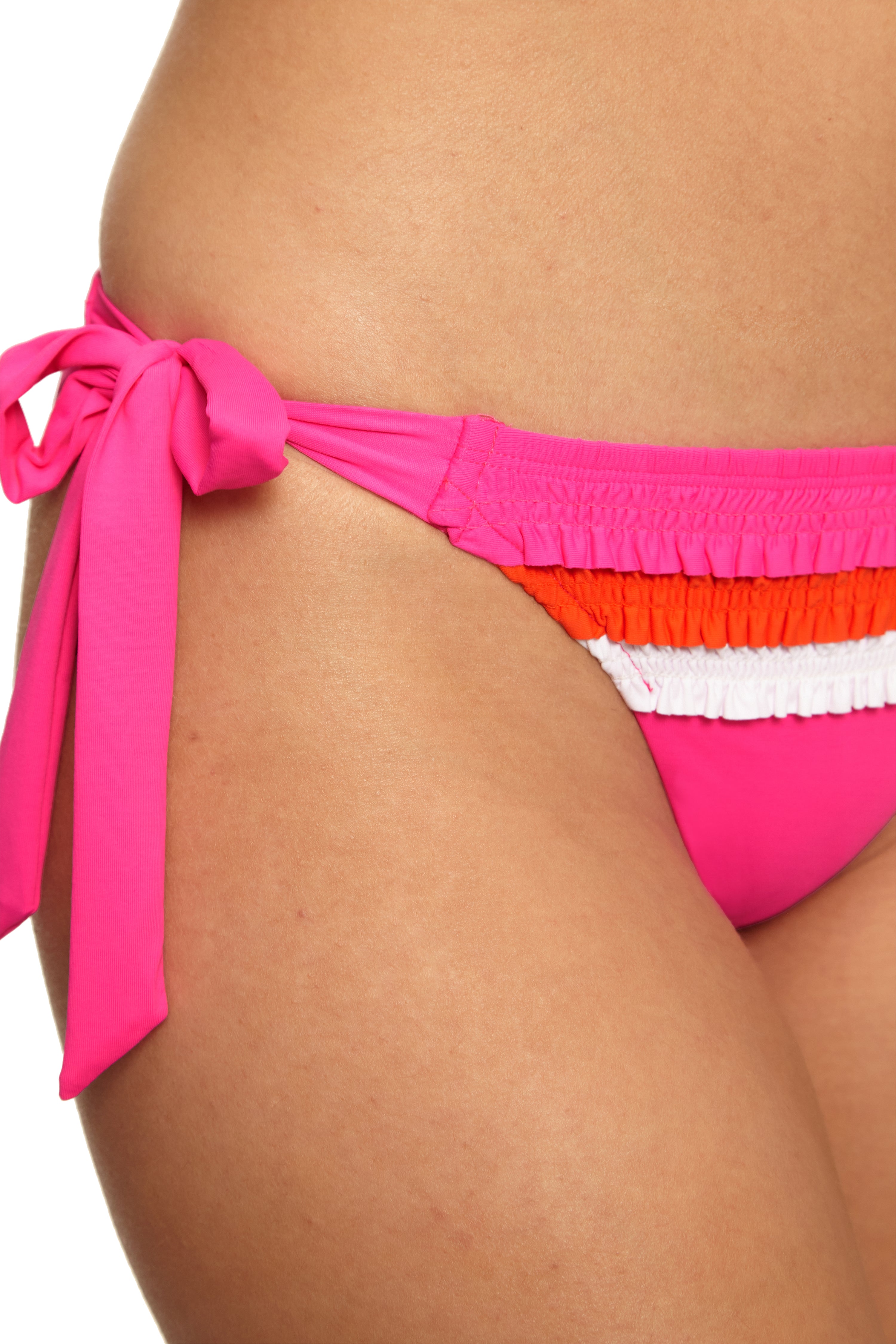 Flamingo Ruffle Tie Side Bikini Bottom
