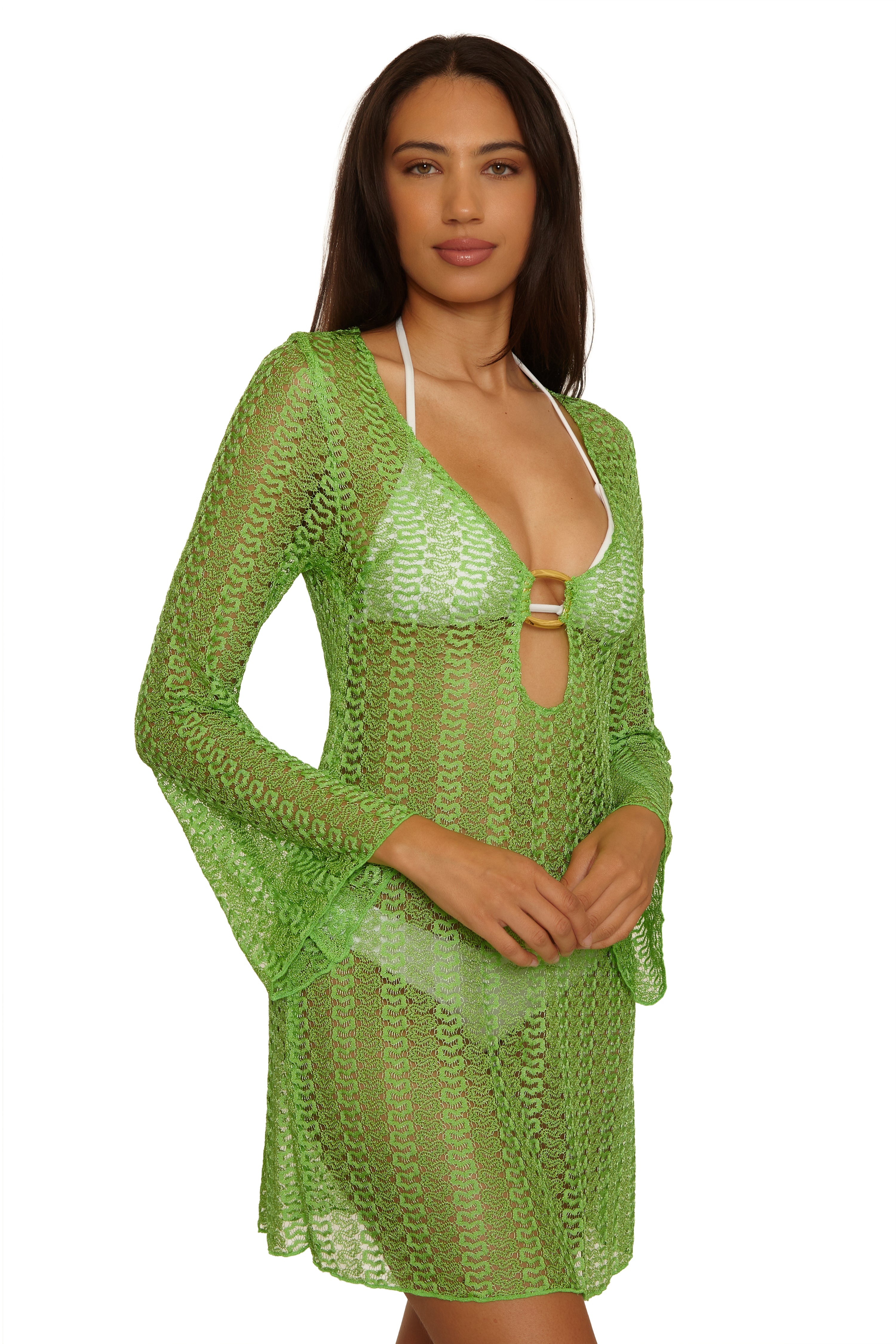 Golden Crochet Cover-up Tunic