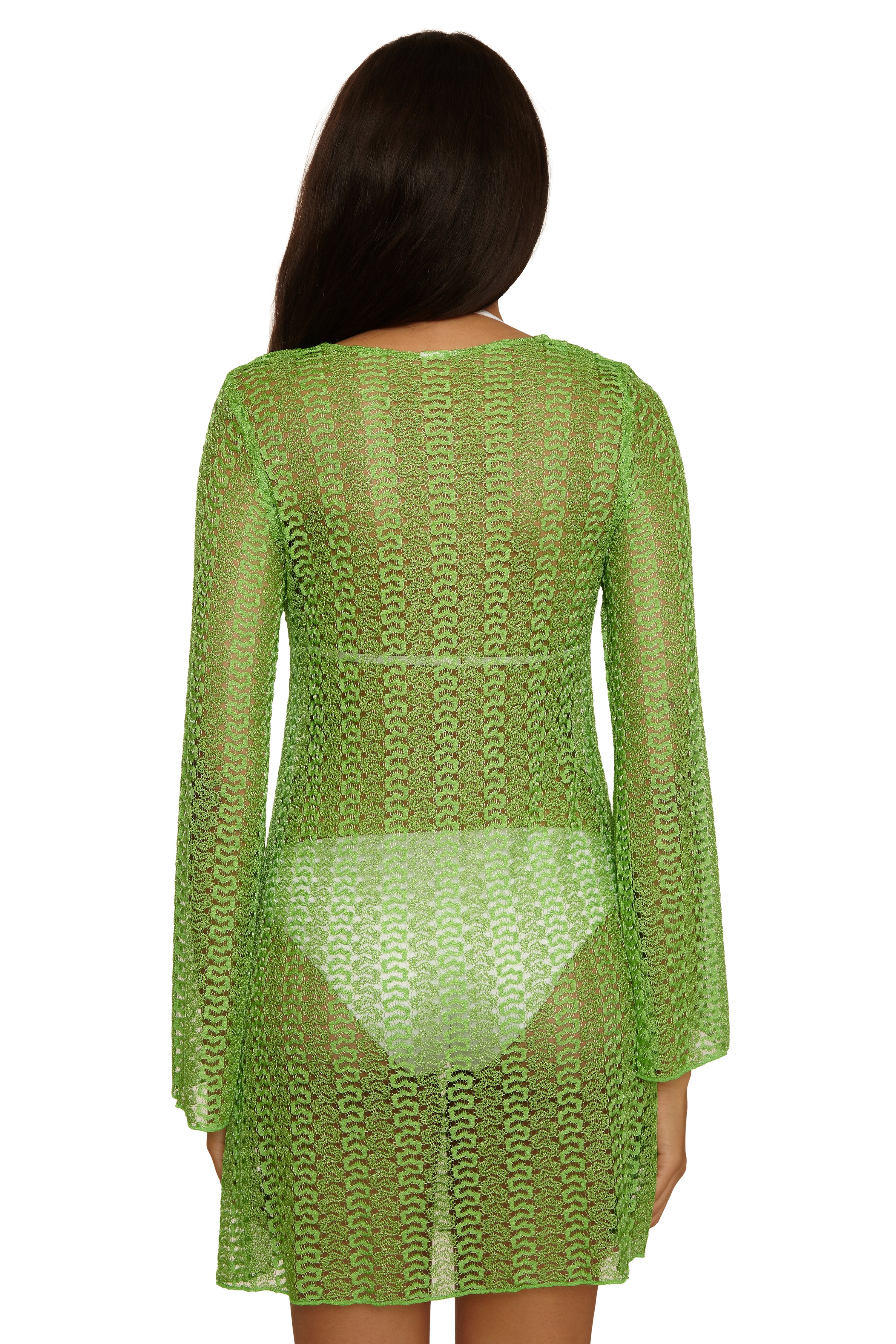 Golden Crochet Cover-up Tunic