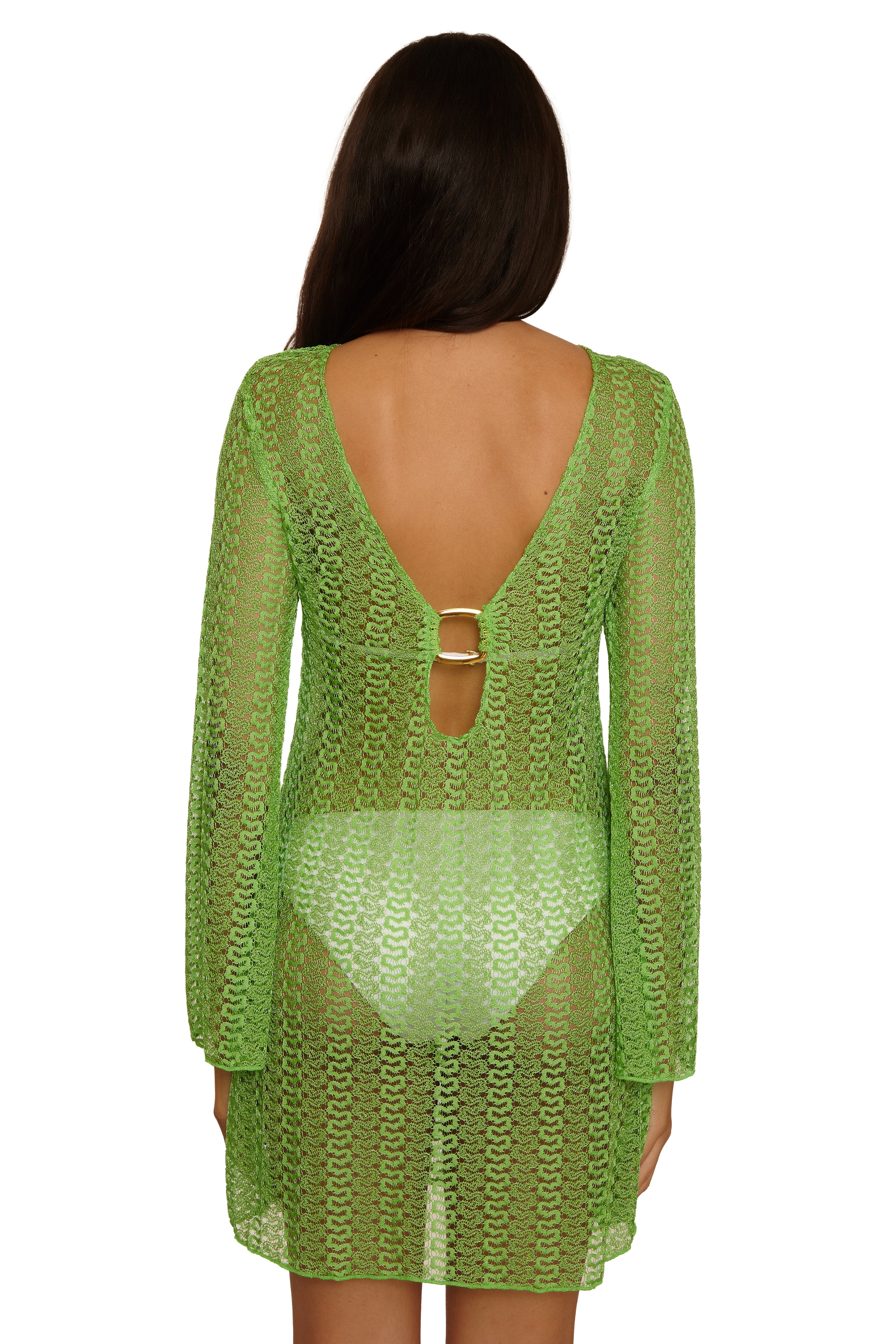 Golden Crochet Cover-up Tunic