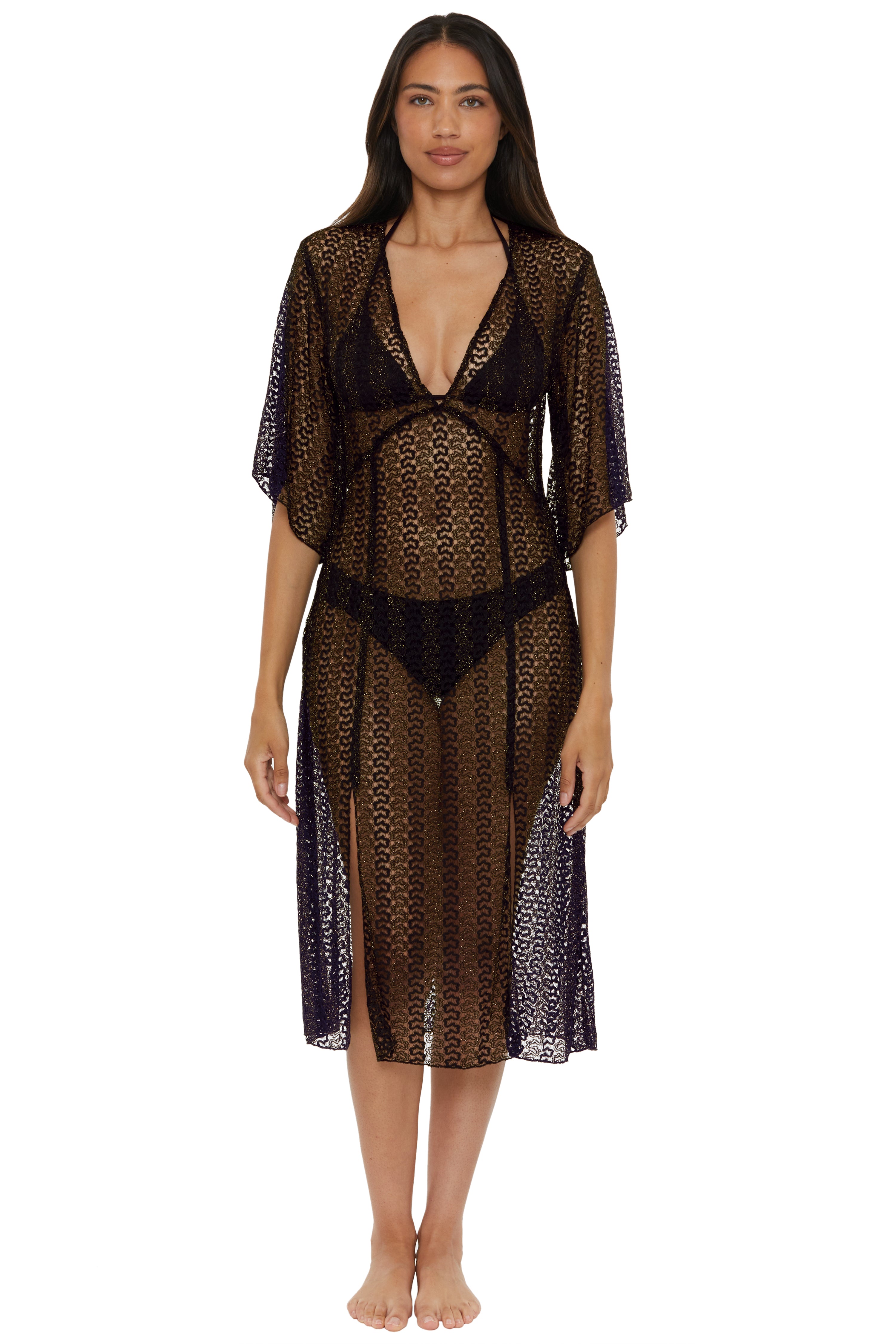 GOLDEN MESH COVER-UP