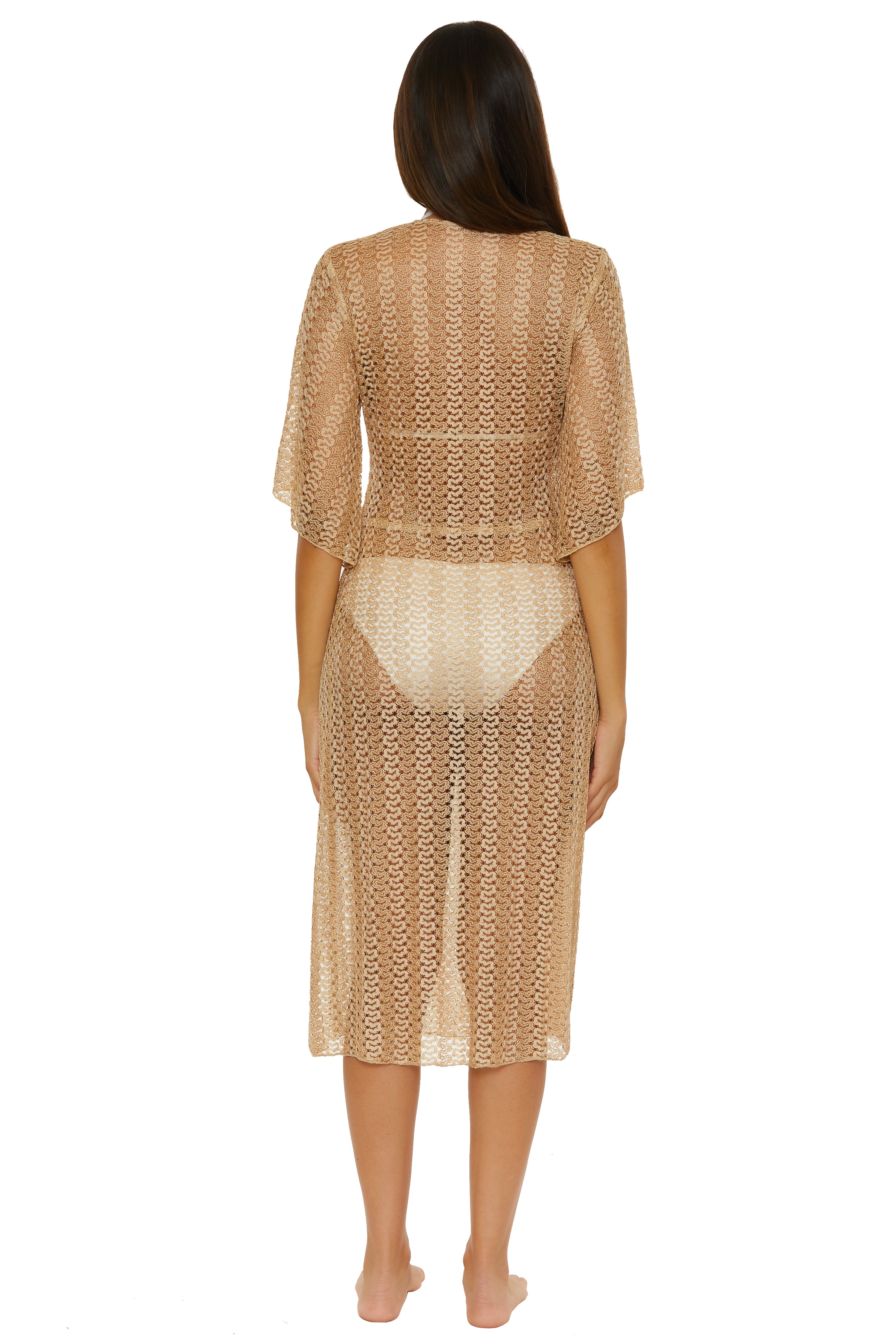 GOLDEN MESH COVER-UP