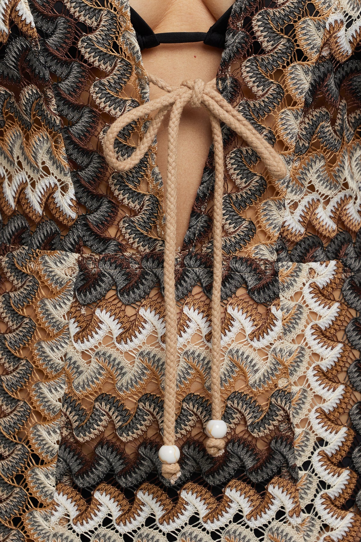 Laguna Crochet Tunic Cover-Up - Chocolate