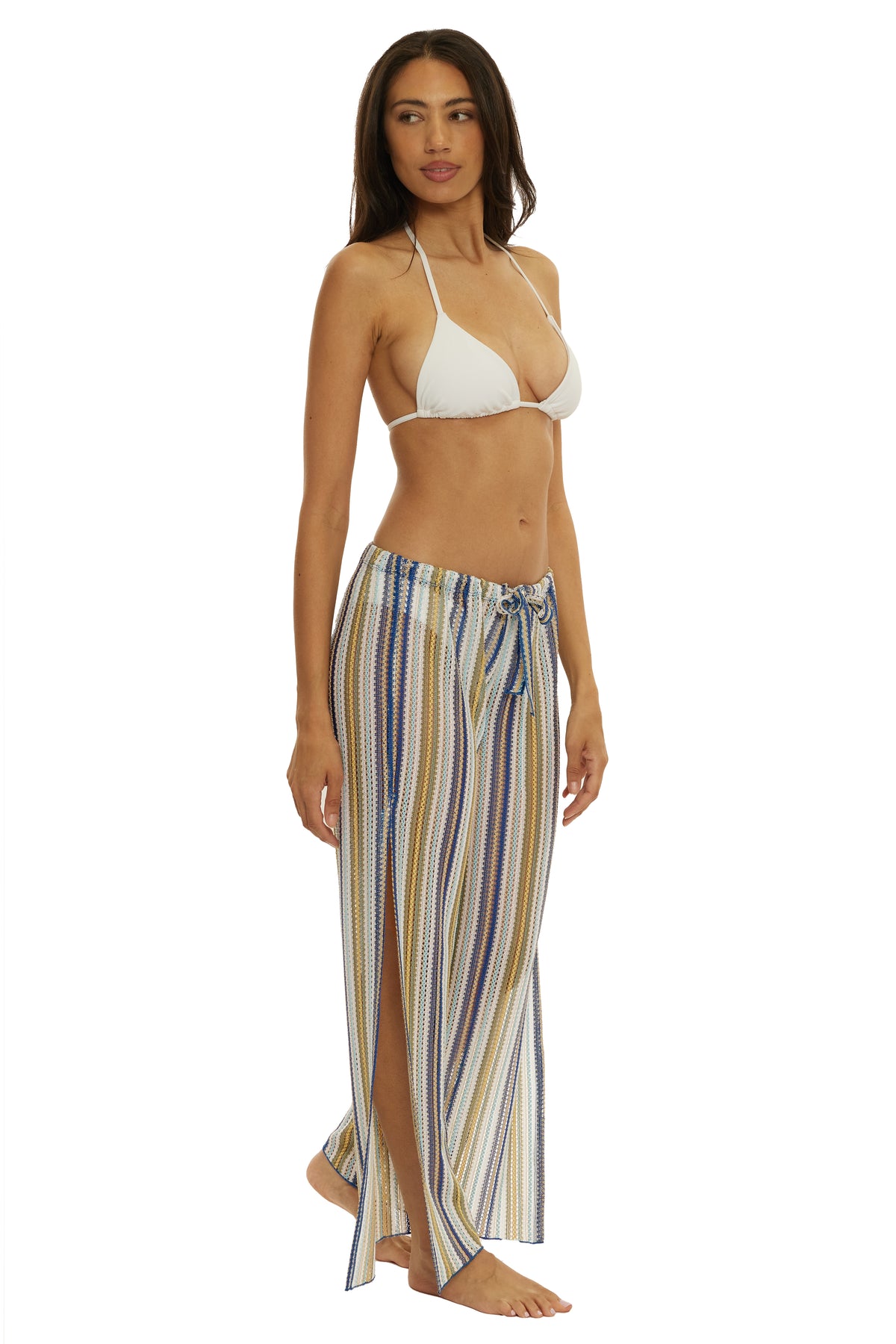 Seaside Crochet Pant Coverup - Kelp/Midnight