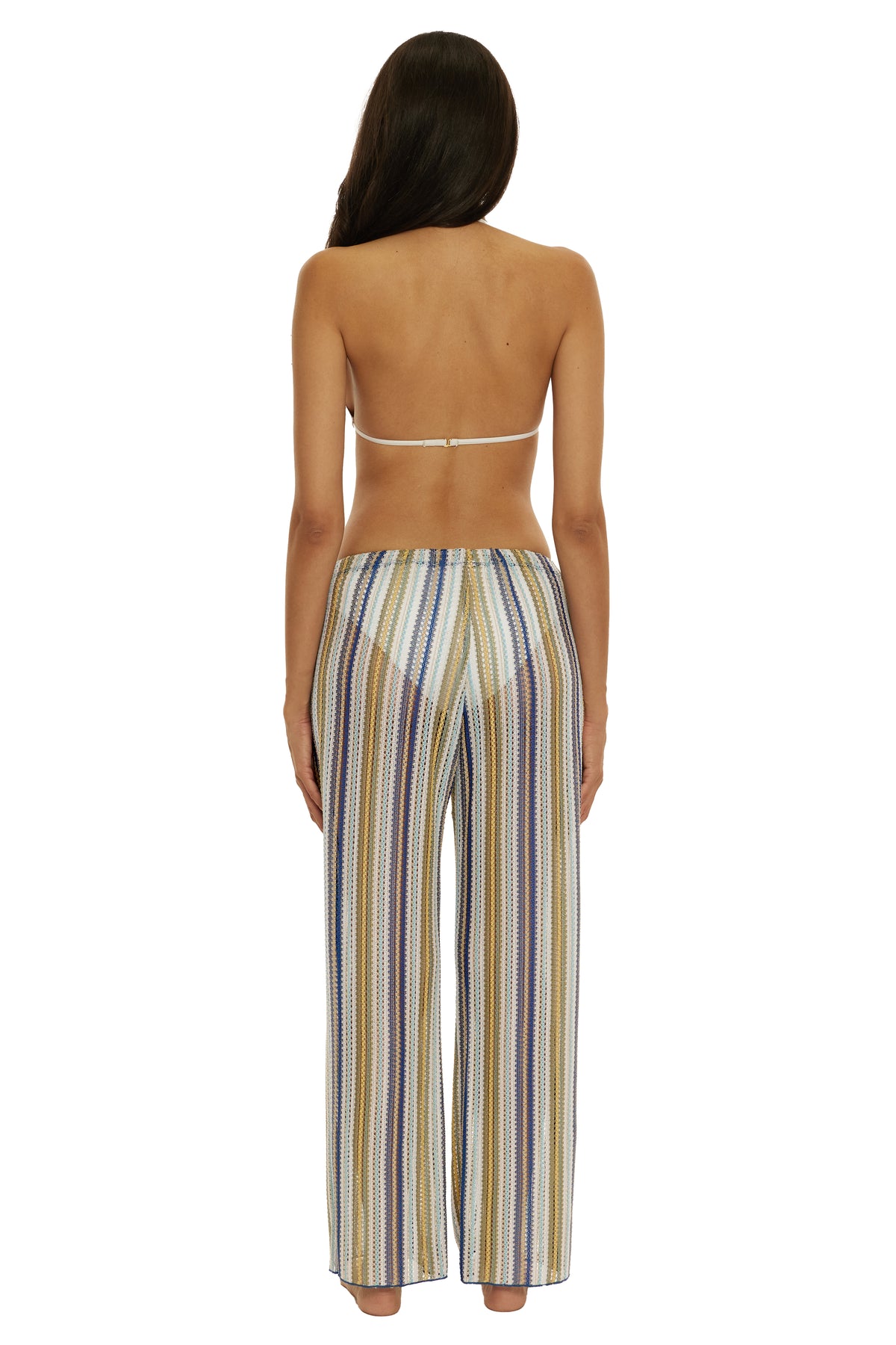 Seaside Crochet Pant Coverup - Kelp/Midnight