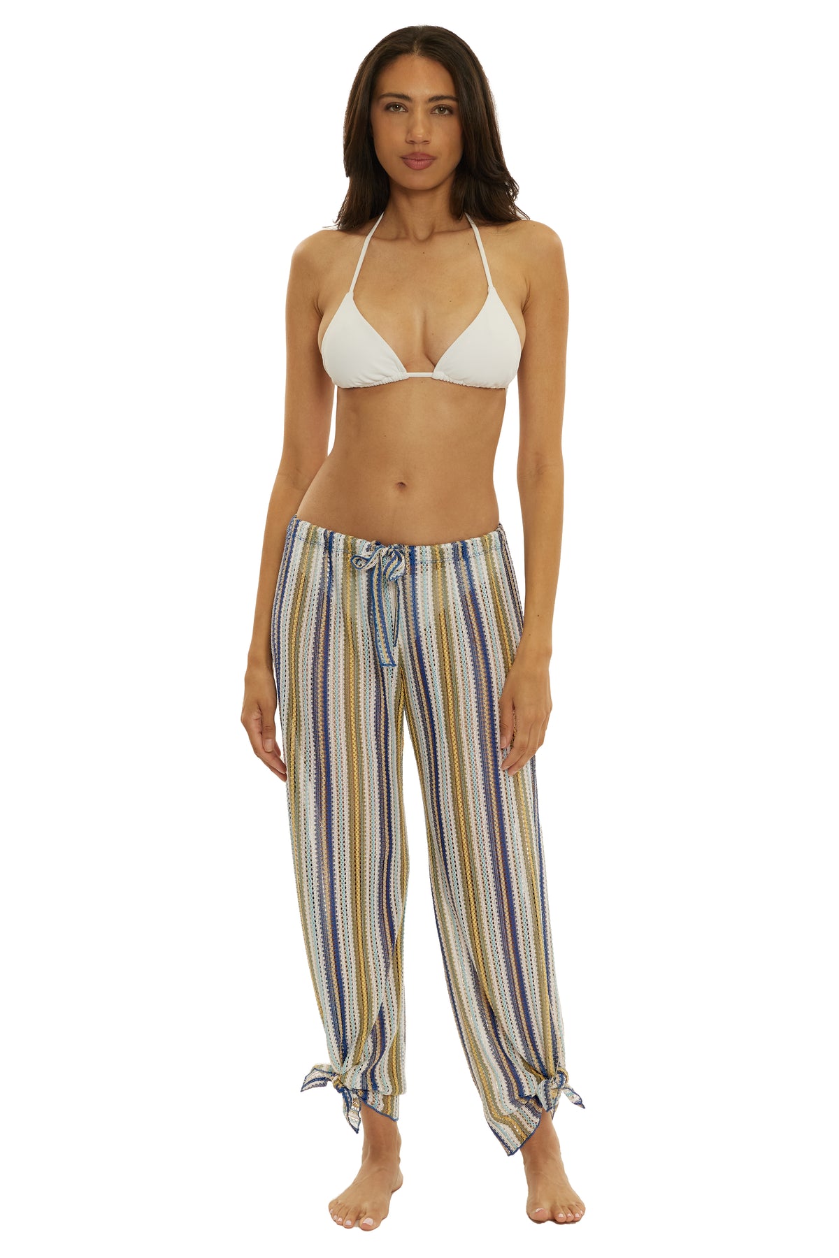 Seaside Crochet Pant Coverup - Kelp/Midnight