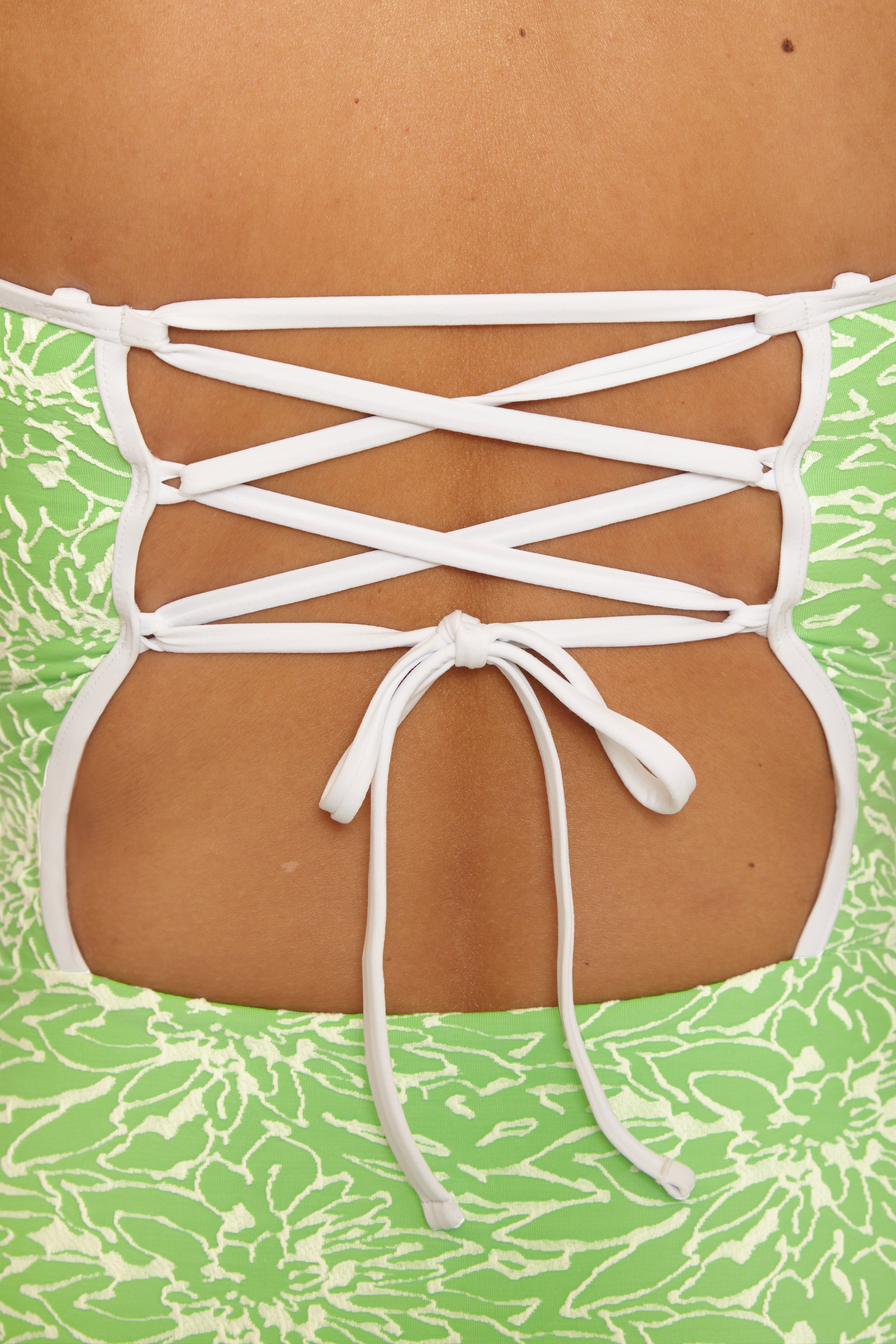 Water Lily Bandeau One Piece Swimsuit