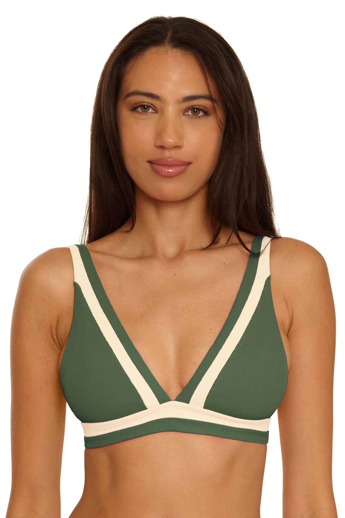 Coastline Halter Bikini Top - Kelp