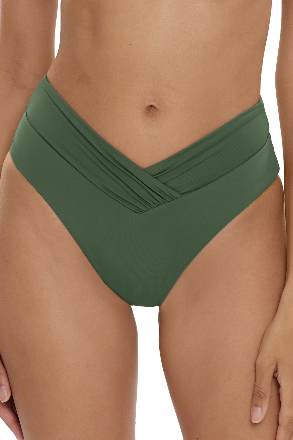Only U High Waist Bikini Bottom - Kelp