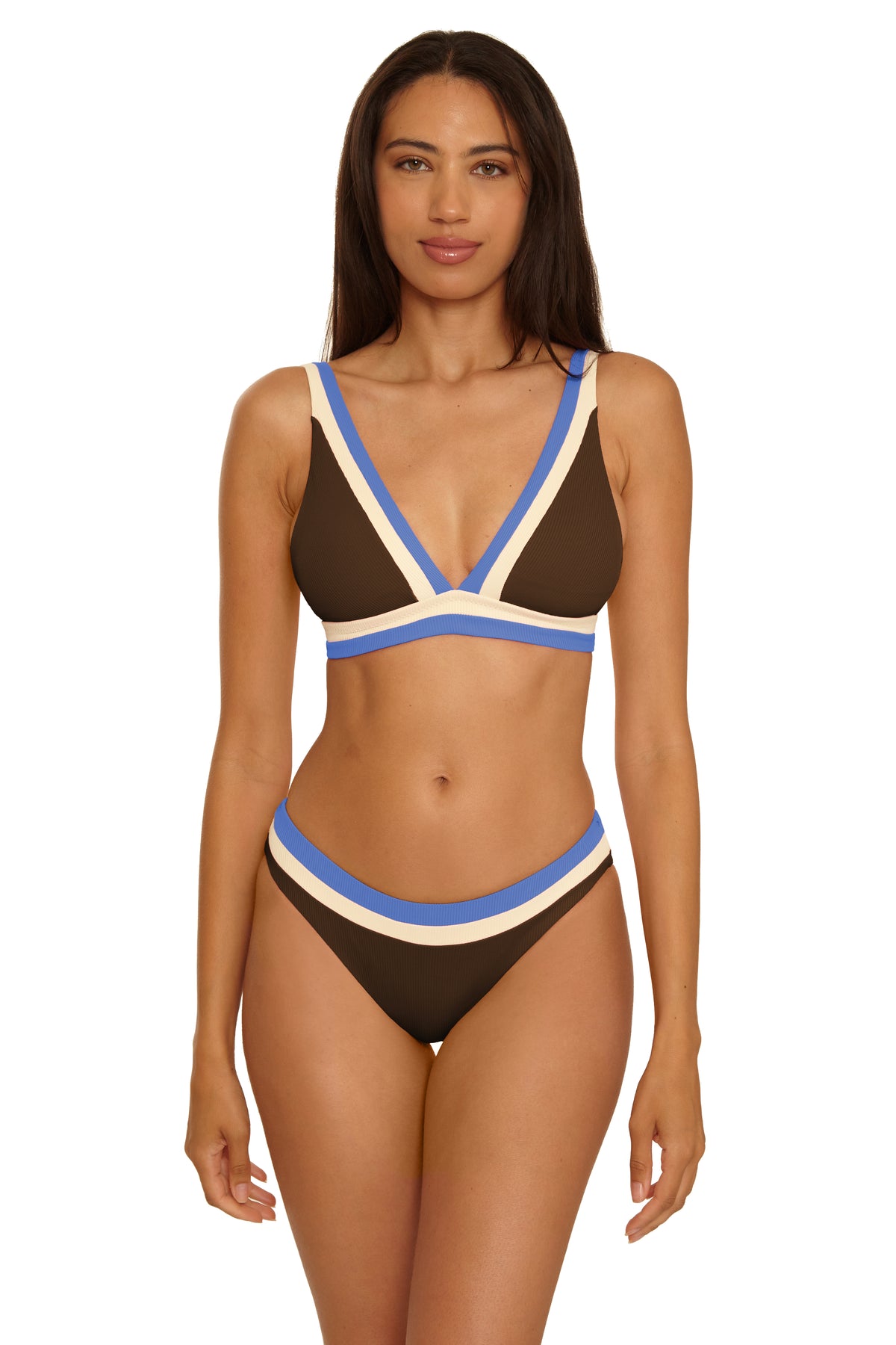 Coast Line Hipster Bikini Bottom - Chocolate