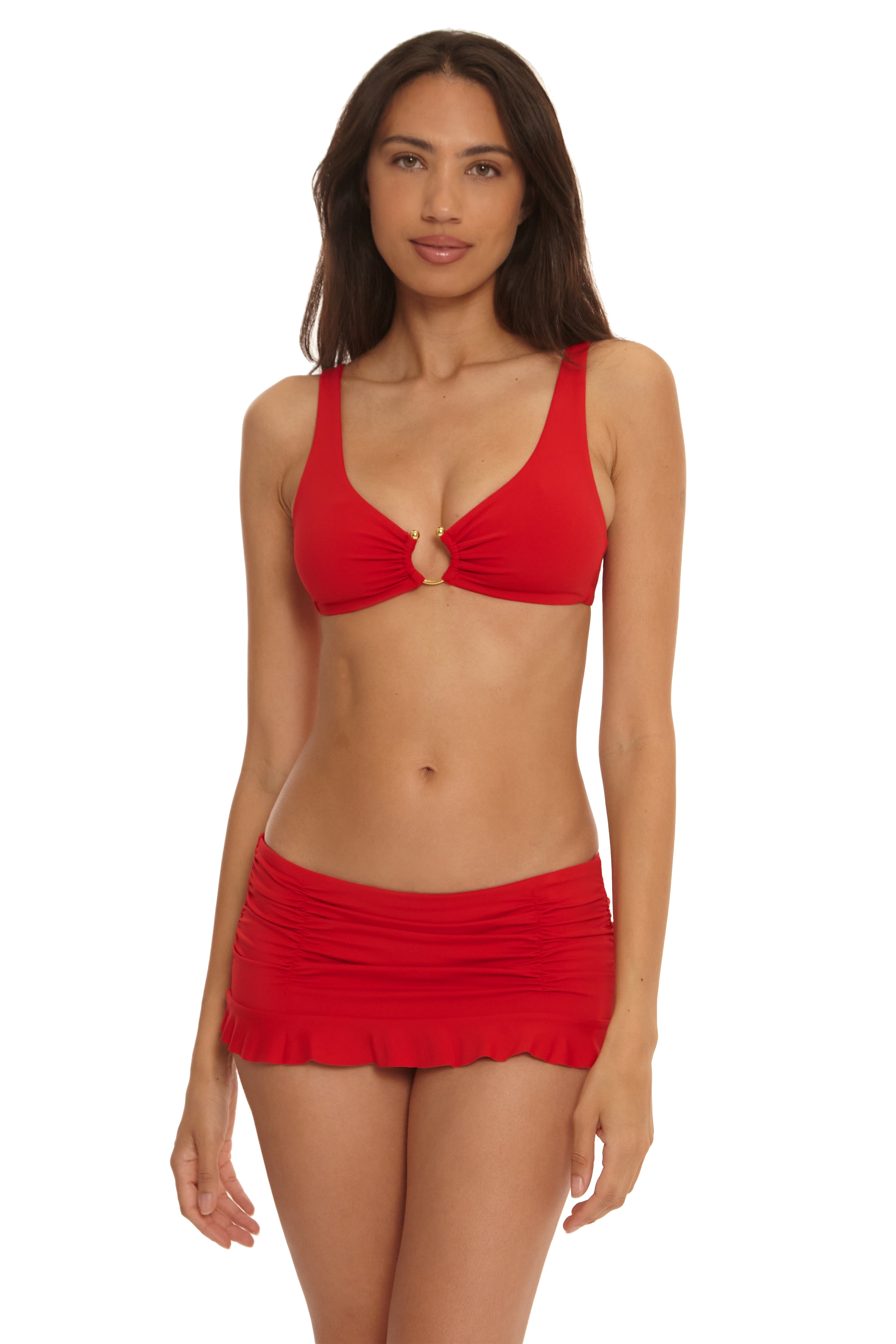 Color Code Buckle Bralette Bikini Top