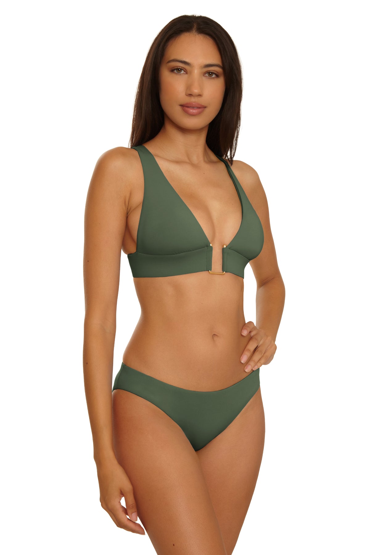 Color Code Hipster Bikini Bottom - Kelp