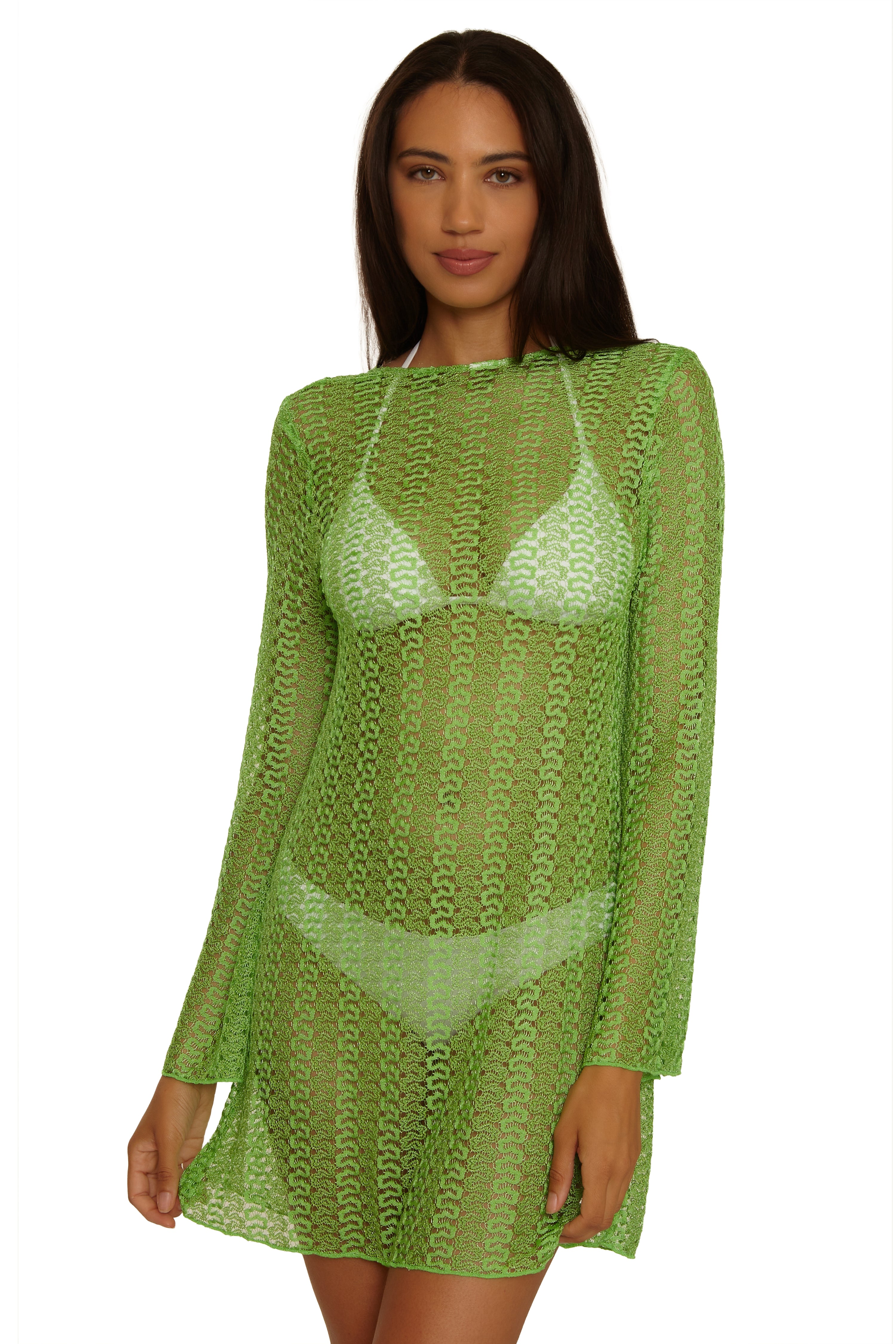 Golden Crochet Cover-up Tunic