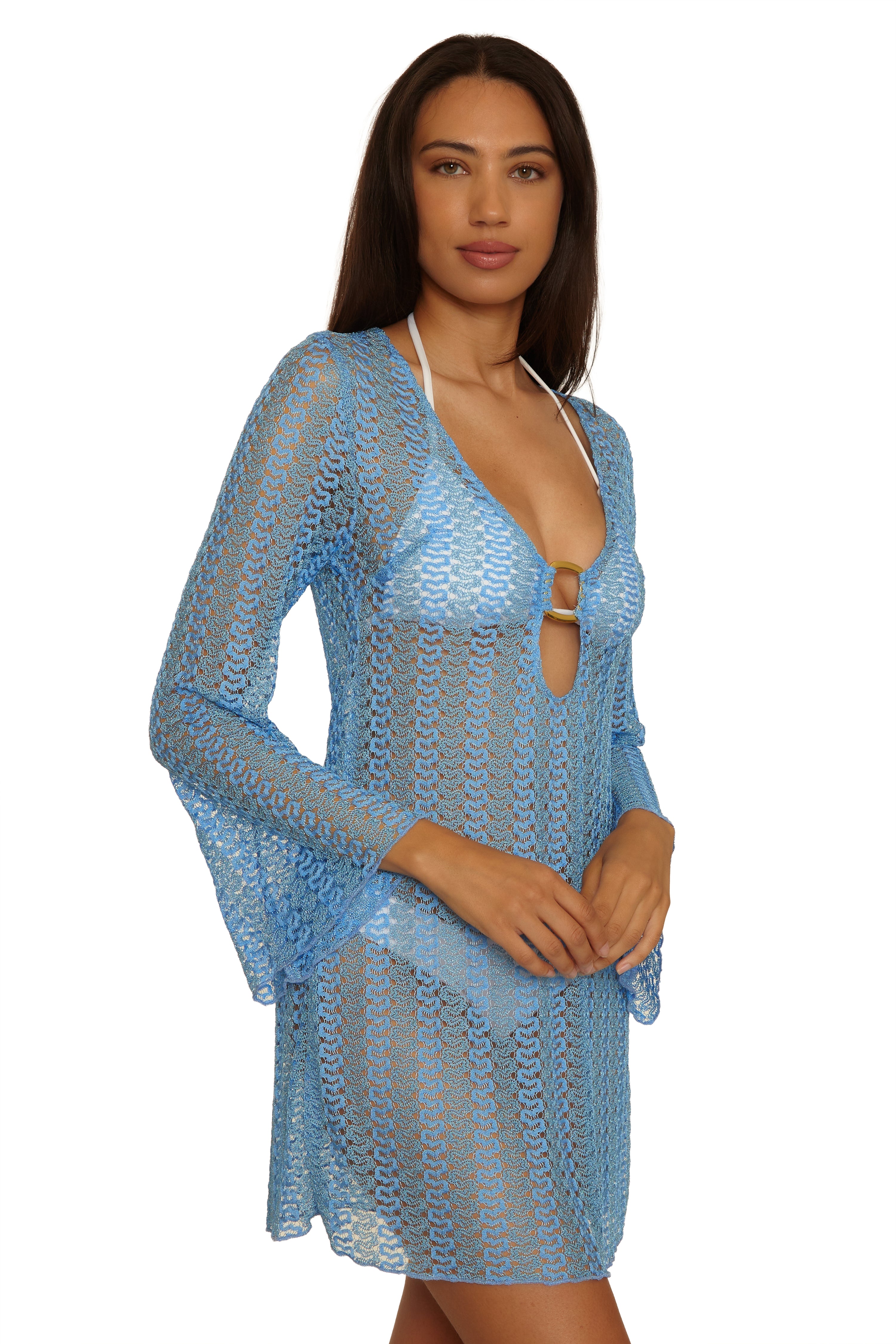 Golden Crochet Cover-up Tunic