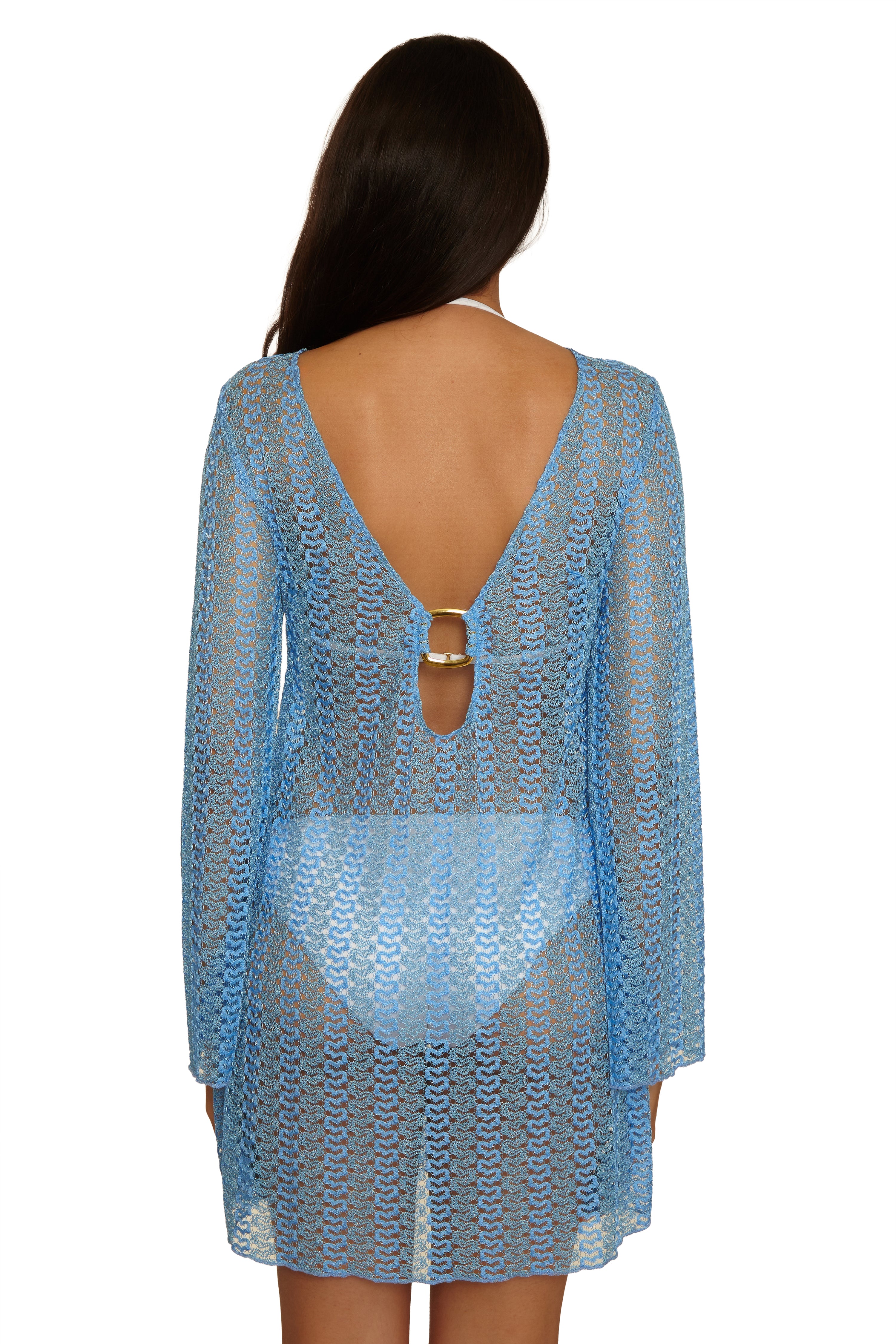 Golden Crochet Cover-up Tunic