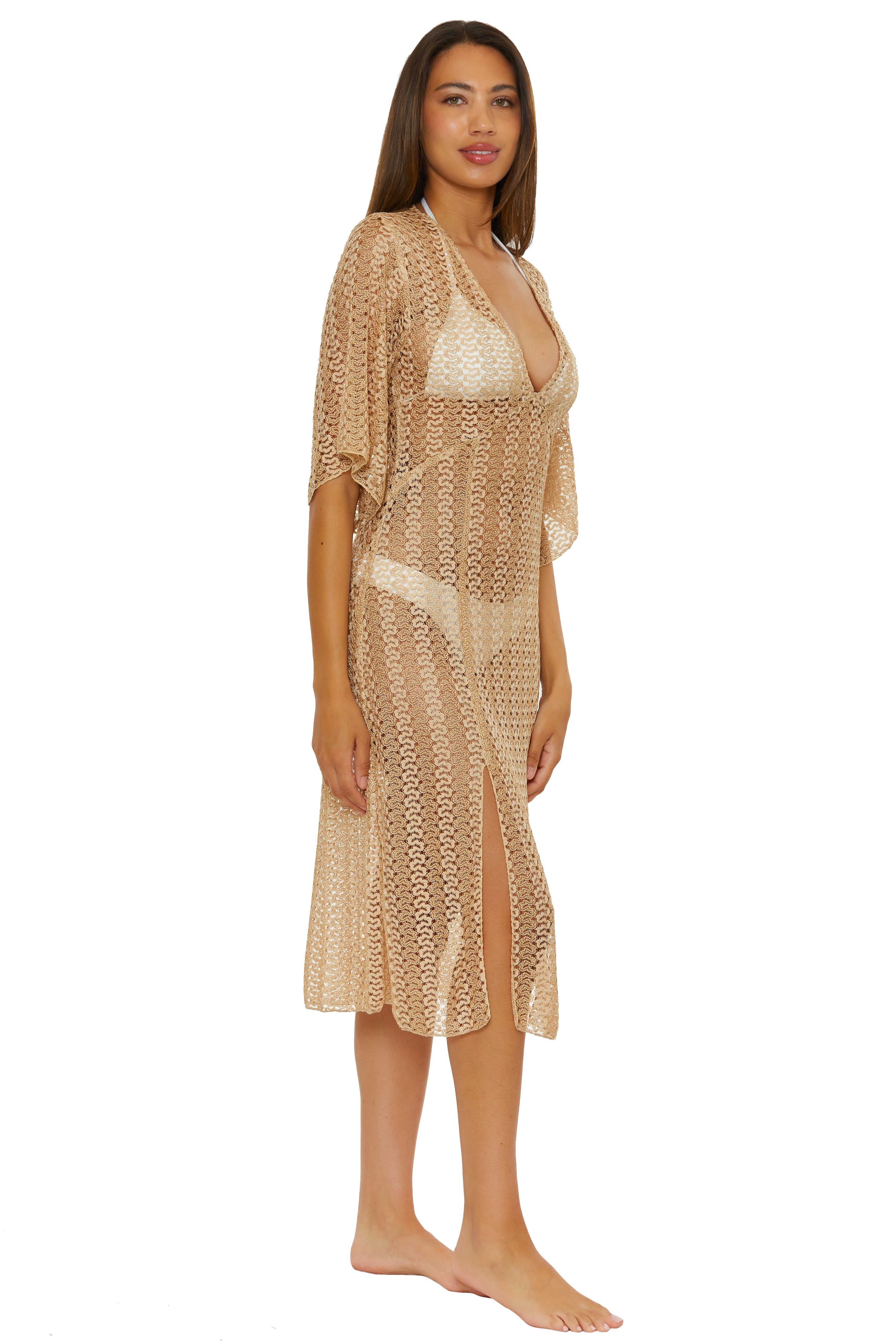 GOLDEN MESH COVER-UP