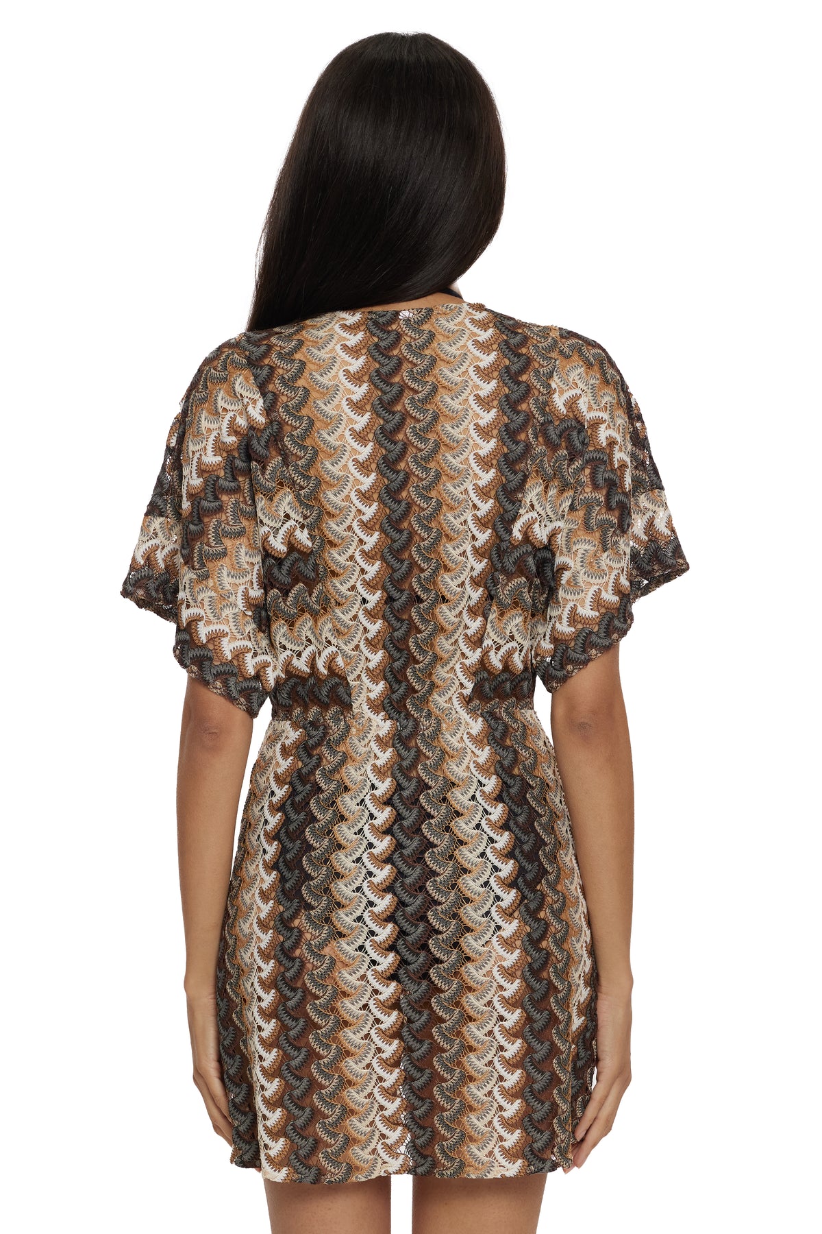 Laguna Crochet Tunic Cover-Up - Chocolate