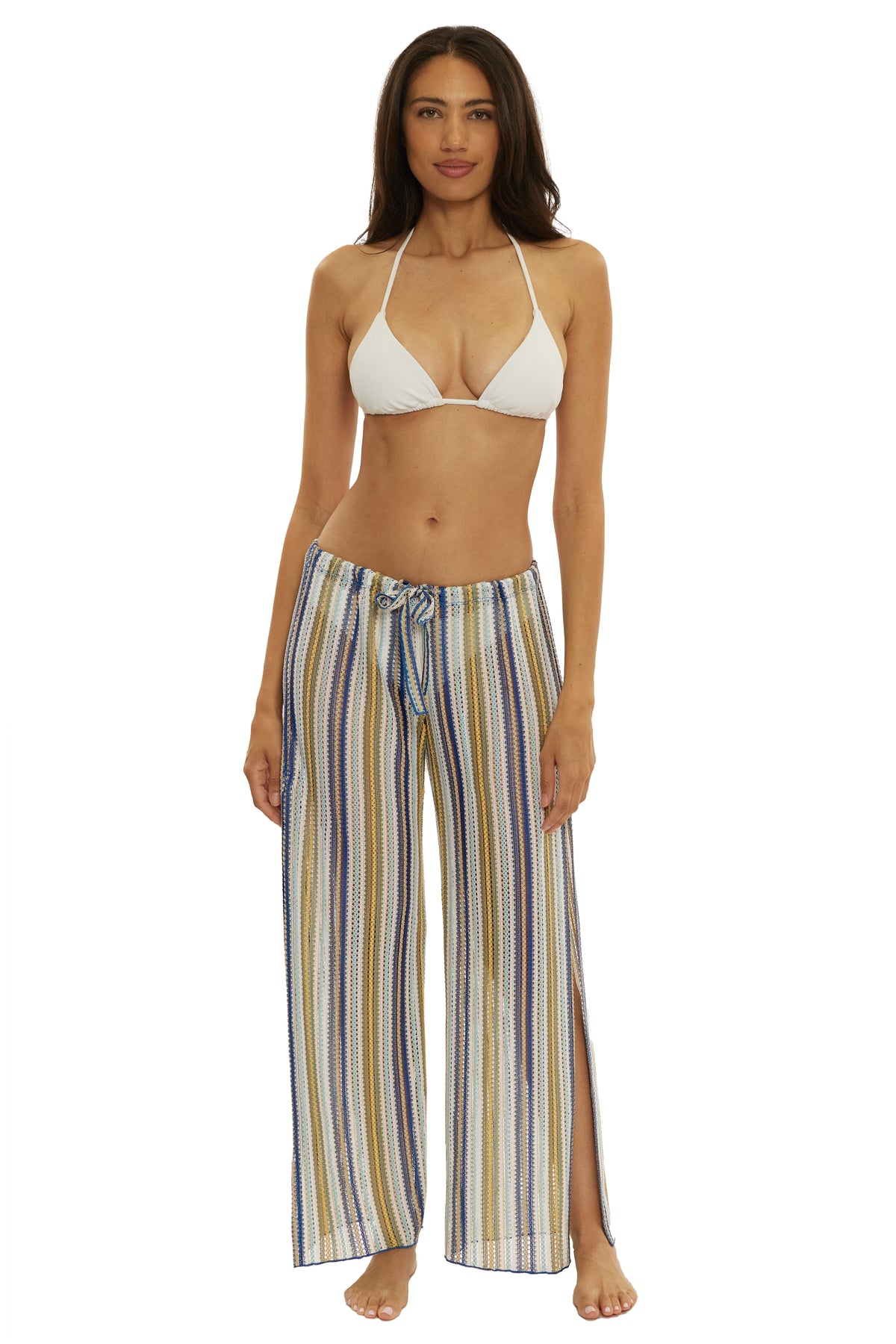 Seaside Crochet Pant Coverup - Kelp/Midnight