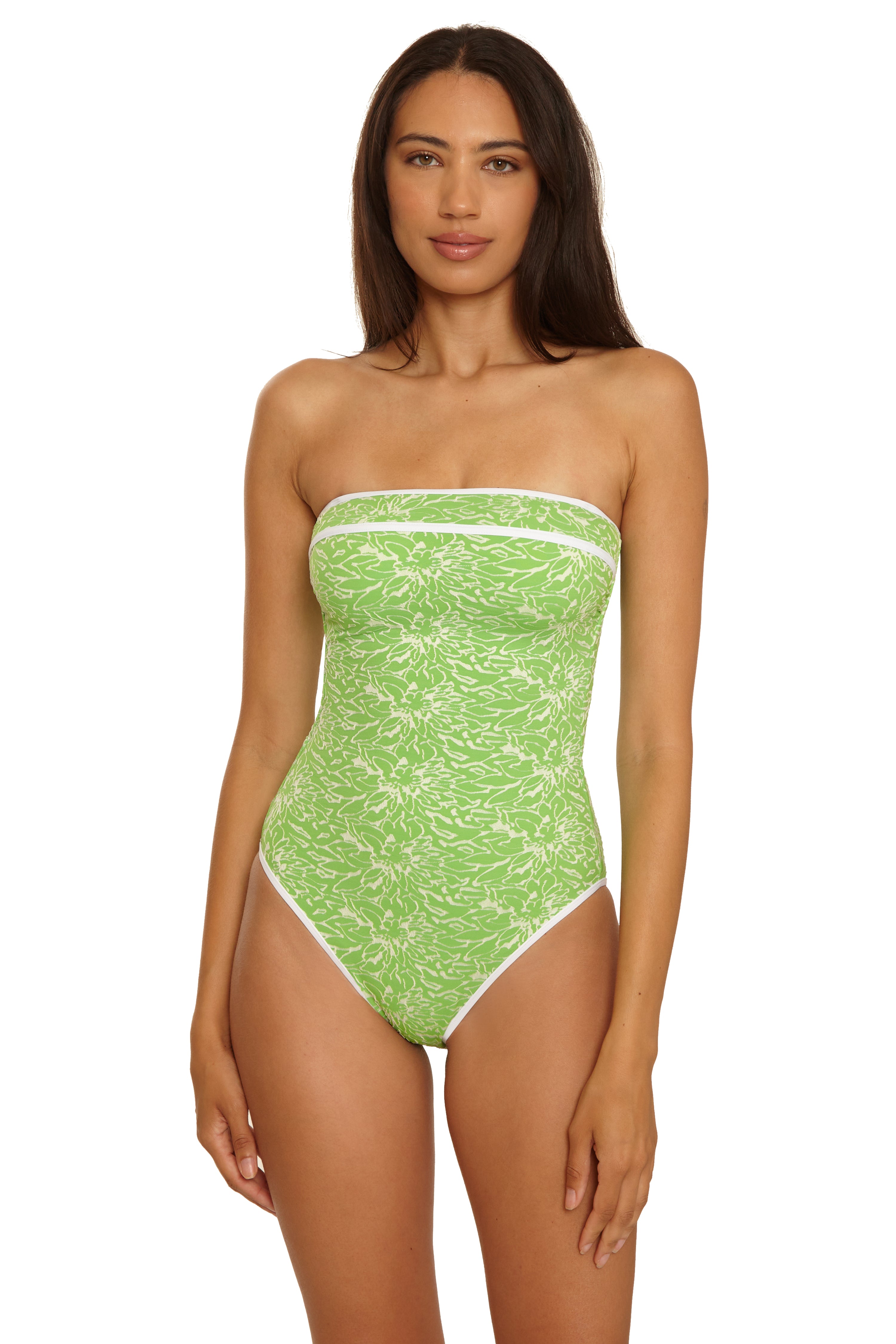 Water Lily Bandeau One Piece Swimsuit