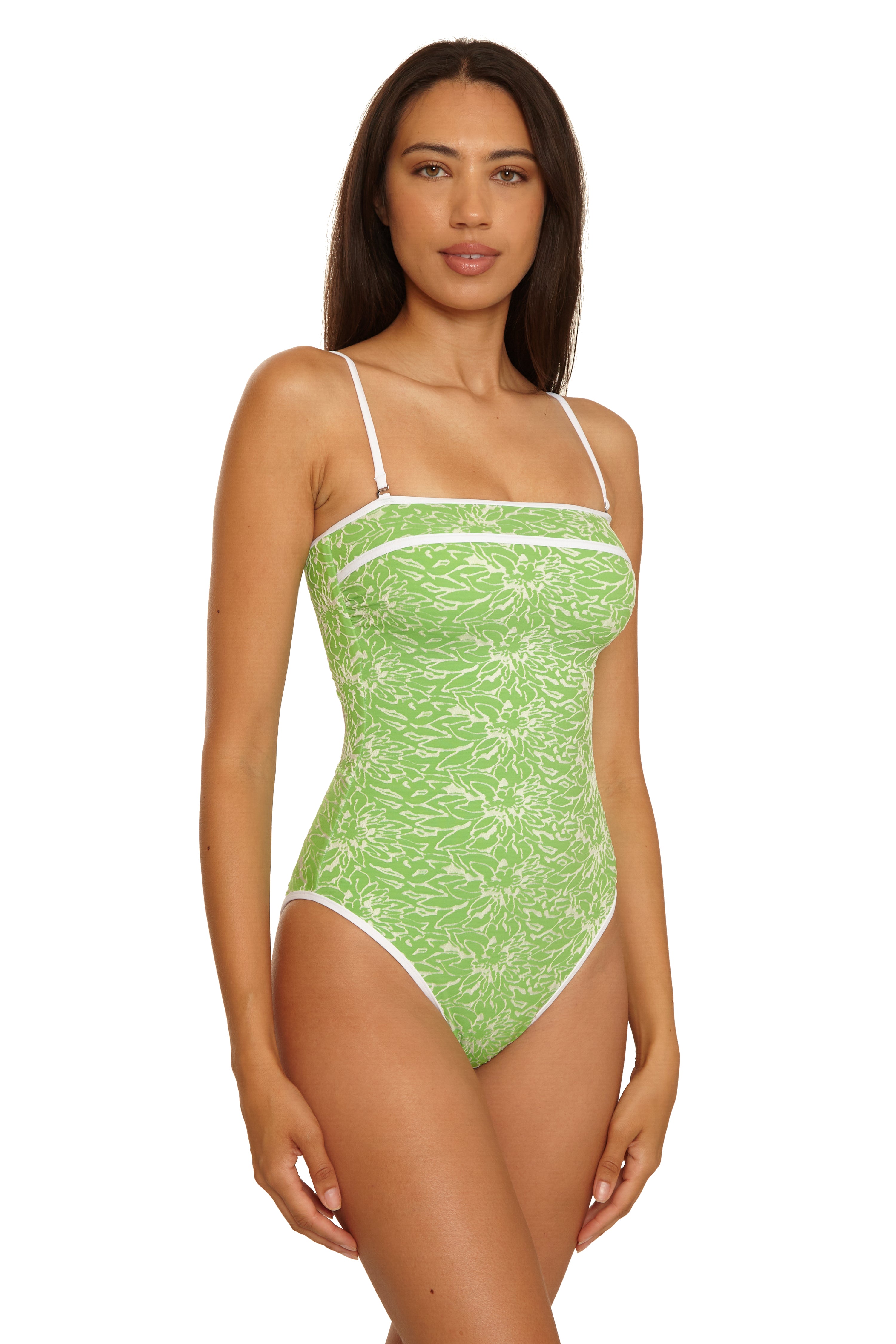 Water Lily Bandeau One Piece Swimsuit